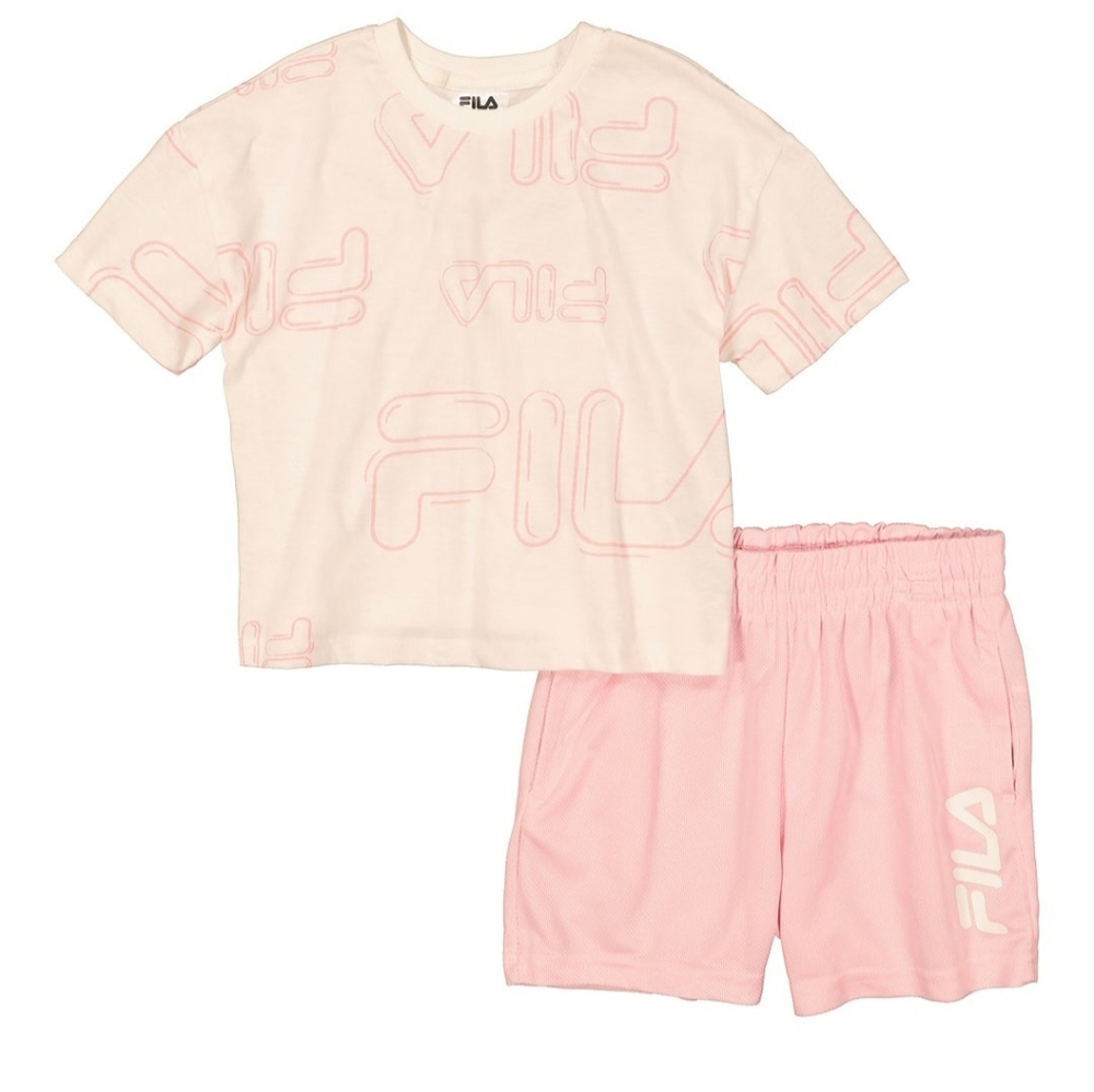 Little Girls Fila Short Set